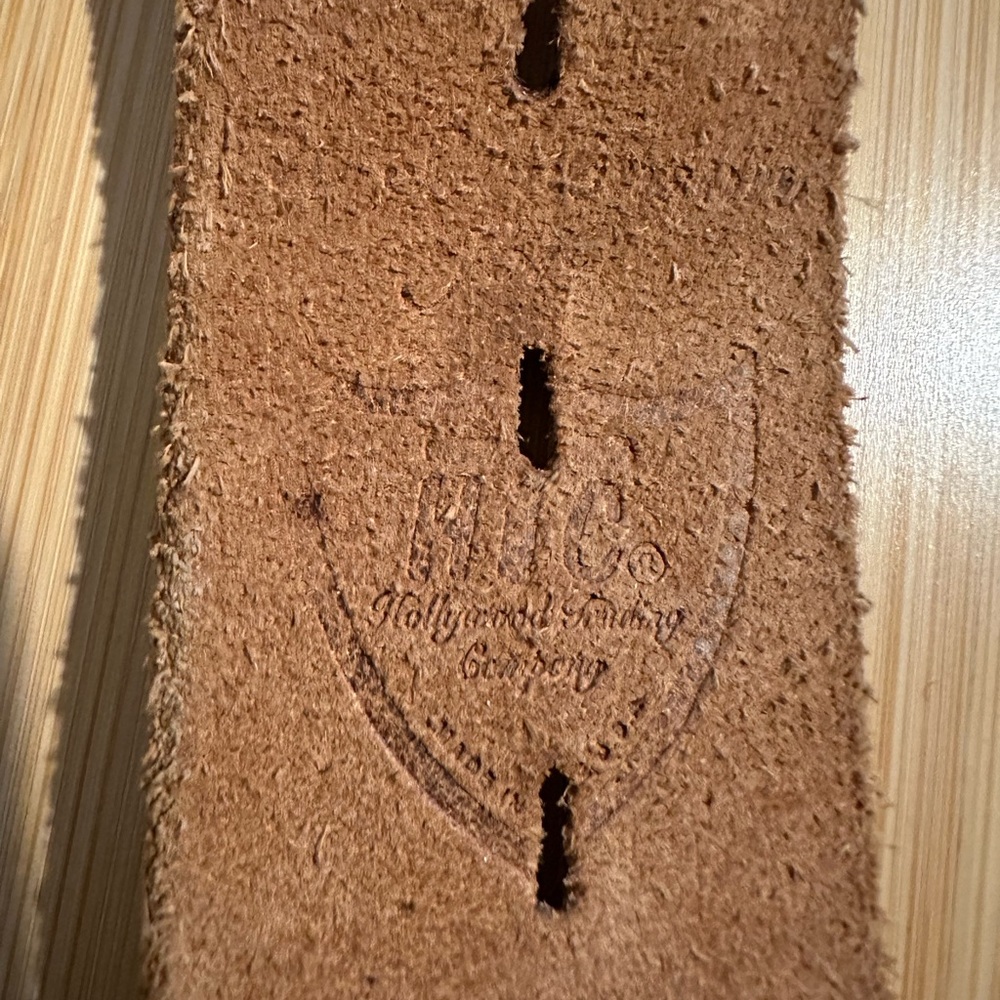 Hollywood Trading Company HTC Vintage Tan Leather Belt 40” size M - Picture 5 of 5